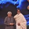 Javed Akhtar poses with Amitabh Bachchan at the NDTV Cleanathon