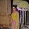 Raveena Tandon poses for the media at the Wedding Reception of Riddhi Malhotra and Tejas Talwalkar