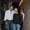 Aamir Khan and Sanjay Dutt pose for the media at the Special Screening of P.K.