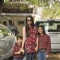 Karisma Kapoor poses with her children at the Get-to-Gather for a Christmas Lunch
