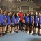 Abhishek Bachchan poses with students of Jamnabai Narsee School at World-class Multisport Court