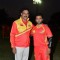 Sachin Joshi poses with a friend at CCL Practice Session