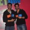 Hanif Hilal poses with a friend at the Launch of the Movie Hey Bro