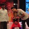 Shahid Kapoor poses with a child at NDTV Fortis Health 4U Cancerthon Campaign
