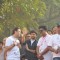 Aditya Thackeray waves to the media at Little Hearts Marathon 2015