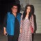 Simone Singh poses with Farhad Samar at the Special Screening of Badlapur