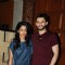 Sugandha Garg and Arjun Mathur pose for the media at the Press Conference of Coffee Bloom