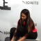 Lisa Haydon puts on her fitness shoes at Puma Fitness Meet