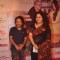 Kailash Kher poses with wife at the Premier of the Play Mera Woh Matlab Nahi Tha
