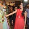 Amyra Dastur checks out the designs at Tanvi Kedia Collection Launch at Fuel