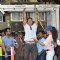 Dino Morea was snapped doing push ups at the Launch of his Free Public Gym