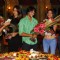 Birthday boys Dhruv Bhandari and Rafi Malik receive floral bouquet at their Bash