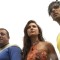 Lara Dutta with Sanjay Dutt and Zayed Khan