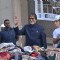 Big B Donates Clothes at a Construction site in Delhi!