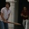 Rohit Bharadwaj and Ajai Sinha Plays Cricket on sets of Aadhe Adhoore