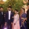 Ram Charan with Chiranjeevi's Daughter and her Husband at  Wedding Reception!
