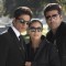 Still of Shahrukh, Kajol and Karan Johar