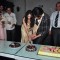 Leena Jumani cutting cake on her birthday bash!