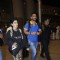 Mahendra Singh Dhoni snapped at airport