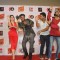 Ranveer Singh, Tamannaah Bhatia and Rohit Shetty of 'Ranveer Ching Returns' at Gaitey Galaxy Theatre
