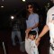 Shilpa Shetty with their son snapped at the airport