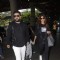 Raj Kundra and Shilpa Shetty with their son snapped at the airport