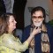 Sanjay Khan with his wife at his 78th Birthday bash