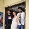 Bollywood actors Alia Bhatt, Varun Dhawan and Aditya Roy Kapur at the special screening of Kalank!