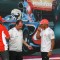 Formula One World Champion Lewis Hamilton Enthralled hundreds of his fans in Delhi by playing the Cricket, on a promotional tour for Vodafone Essar, in New Delhi on Saturday