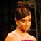 A model Riya Sen catwalks in an outfit design by Kaushik and Pallob during the Kolkata Fashion Week in Kolkata on 10th Sep 2009