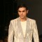 Model presenting creations of Designer Zubair Kirmani at the Van Heusen "India Mens Week" in New Delhi on Sunday