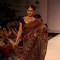 Actor Rimi Sen in Anita Dongre collection in the last day of Kolkata Fashion Week on Sunday