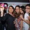 Rani Mukherjee meets and clicks pics with her Fans at a multiplex in Mumbai which she visited to promote her movie"Dil Bole Hadippa" in Andheri