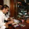 Bollywood Star Salman Khan selling tickets for his upcoming film "London Dreams" at Delite Theatre in New Delhi on Monday 26 Oct 2009