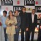 Bollywood actors Jaya Bachchan, Tina Ambani, Samajwadi Party general secretary Amar Singh, Amitabh Bachchan and Anil Ambani at the premiere of film "Paa"