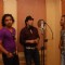 Bollywood Singer Mika Singh with Music Director Sharib and Toshi during the song recording of Punjabi Film "Will You Marry Me" in Mumbai