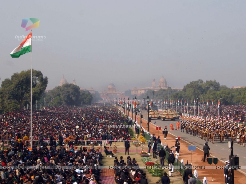 The Republic Day parade at Rajpath in New Delhi on Wed Jan 2011.