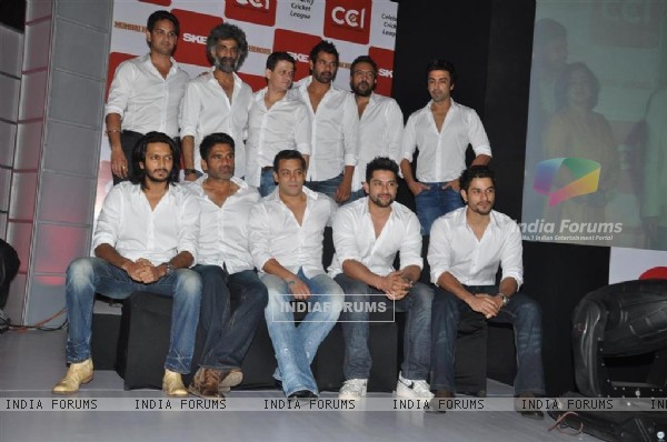 Celebs at Press Conference for the Celebrity cricket League (CCL), Mumbai