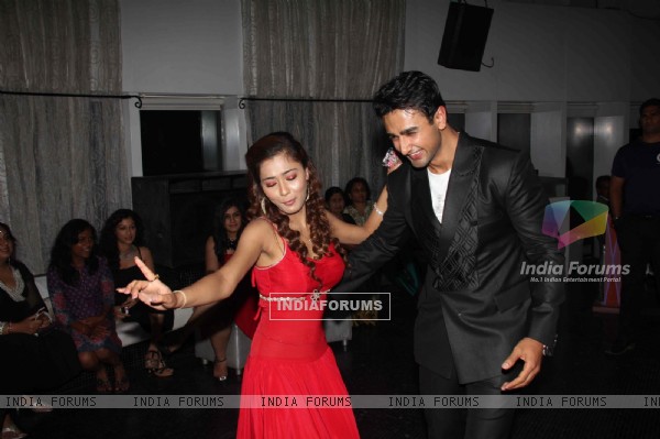 Sara and Nishant dancing at 100 Episode Success Party of Ram Milaayi Jodi