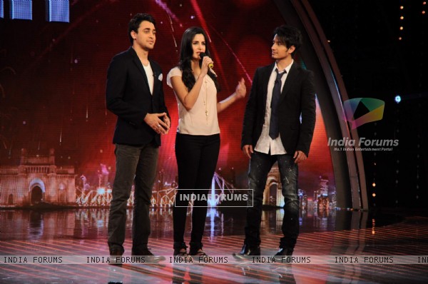 Imran Khan and Katrina Kaif on the sets of India's Got Talent. .