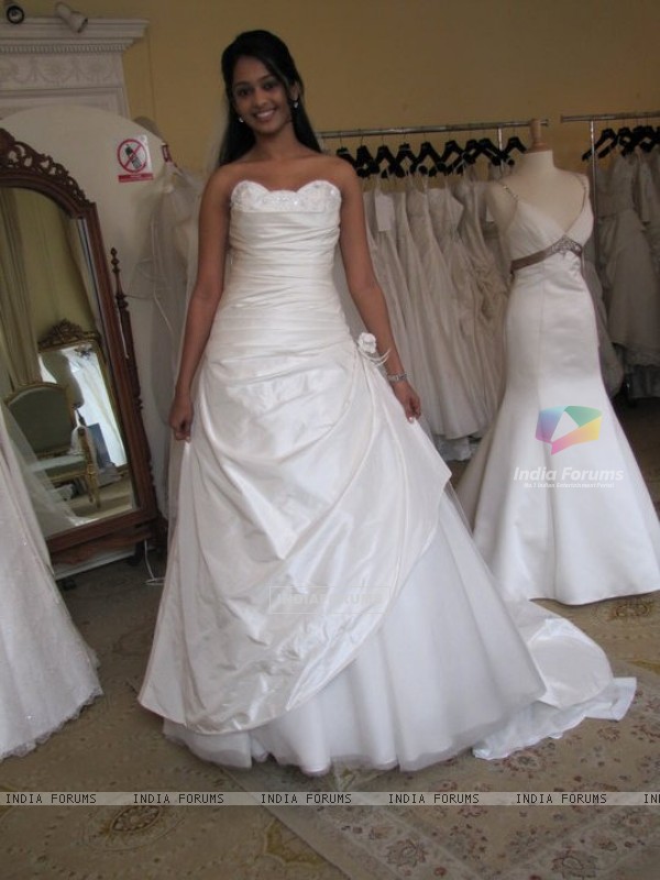 Mugdha Chaphekar in Ireland wearing wedding gown