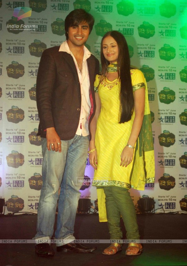 A still of Harshad and Anupriya during Tere Liye Launch