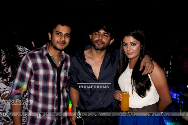 Jay Soni, Raj Singh Arora and Pooja Gor at Karan Wahi Birthday Party