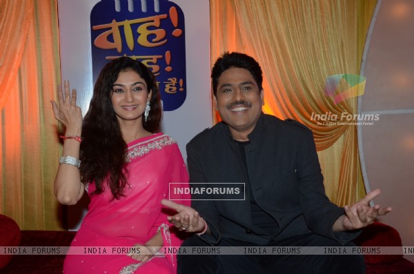 Shri. Shailesh Lodha and Neha Mehta at SAB TV's new show luanch Waah! Waah!! Kya Baat Hai!!!