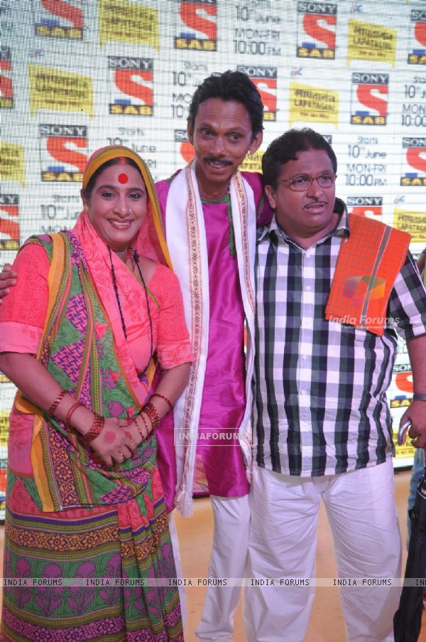 Shubhangi Gokhale, Krishna Bhatt &amp; Anoop Upadhyay at launch of serial Lapataganj Ek Baar Phir